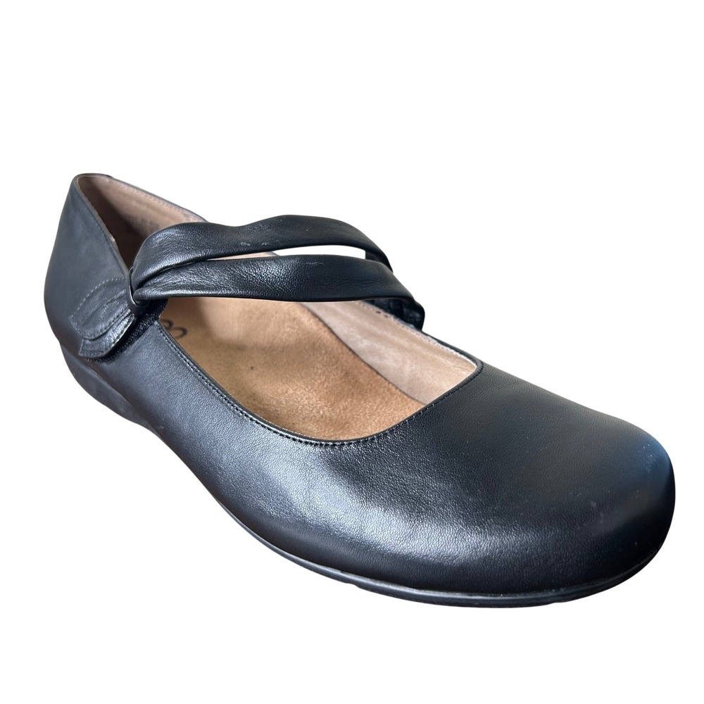 ABEO Shoes Womens 9M Tiana‎ Black Leather Mary Jane Flats B.I.O.system Comfort